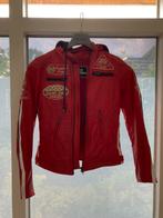 Mooie leren dames (motor) jas, Kleding | Dames, Ophalen of Verzenden, Zo goed als nieuw, Maat 36 (S), Rood