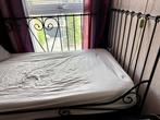 Zwart metalen IKEA-bed, Huis en Inrichting, Slaapkamer | Bedden, Ophalen, 90 cm, Eenpersoons, Zwart