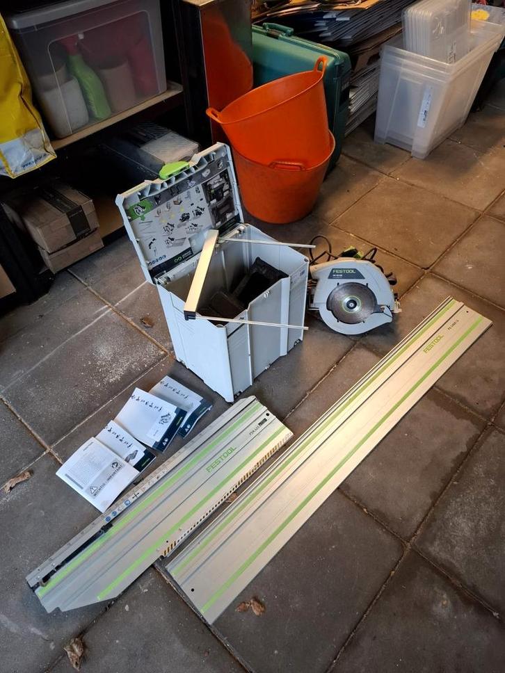 Festool cirkelzaag HK85 EB, inclusief FSK420 en FS1400/2, Doe-het-zelf en Verbouw, Gereedschap | Zaagmachines, Gebruikt, Cirkelzaag