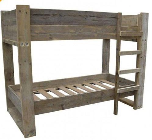 Stapelbed hoogslaper steigerhout op maat/model gemaakt NIEUW, Huis en Inrichting, Slaapkamer | Stapelbedden en Hoogslapers, Nieuw