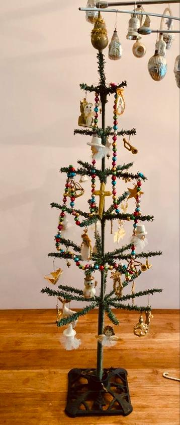 Antieke kerstslinger glas oude kerstbal gekleurd beschikbaar voor biedingen