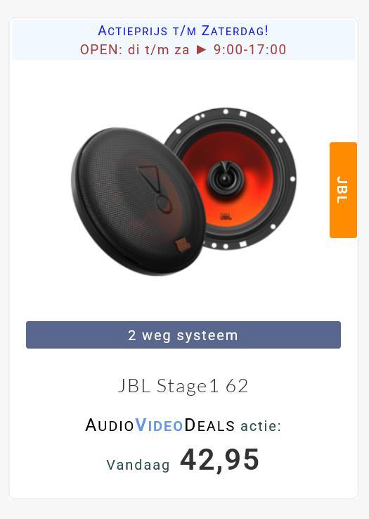 Nieuwe JBL Stage1 62 autospeakers 17cm, Auto diversen, Autospeakers, Nieuw, Ophalen of Verzenden