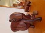 Houten olifant & Houten Nijlpaard ,  als setje of P/st, Antiek en Kunst, Ophalen of Verzenden