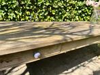 XL tuintafel met lades 260x100x75 cm, Ophalen, Gebruikt, Rechthoekig, Hout