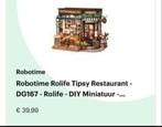 Robotime Rolife Tipsy Restaurant DG167 - DIY Miniatuur, Overige merken, Nieuw, Ophalen of Verzenden, Groter dan 1:32