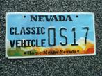 Kentekenplaat licenseplate Nevada Classic Vehicle USA, Verzenden, Gebruikt, Auto's