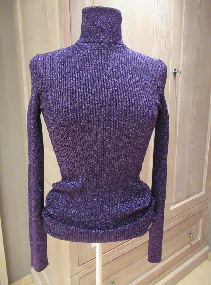 Nieuwe Dsquared2 trui met rolkraag in paarse lurex, Medium, Kleding | Dames, Truien en Vesten, Nieuw, Paars, Verzenden