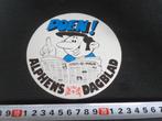 sticker ALPHENS DAGBLAD  DOEN !   strip, Verzamelen, Ophalen, Zo goed als nieuw, Bedrijf of Vereniging