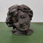 Portretkop beeld hoofd tuinbeeld beton vrouw, Ophalen of Verzenden, Gebruikt, Mens