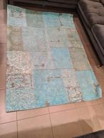 Nieuwe patchwork vloerkleed 230x170cm turquoise €50, Huis en Inrichting, Stoffering | Tapijten en Kleden, Ophalen, Crème, Industrieel landelijk barok brocante koloniaal boheems vintage