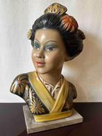 Vintage Art Deco Geisha Buste beeld, Arnova, Ophalen
