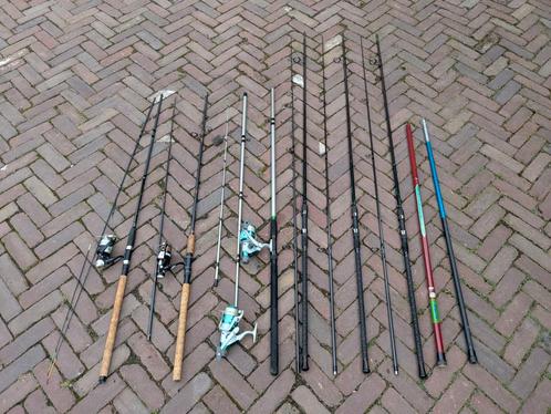 Diverse set van vishengels, karperhengel, roofvishengel,, Watersport en Boten, Hengelsport | Algemeen, Gebruikt, Complete hengel
