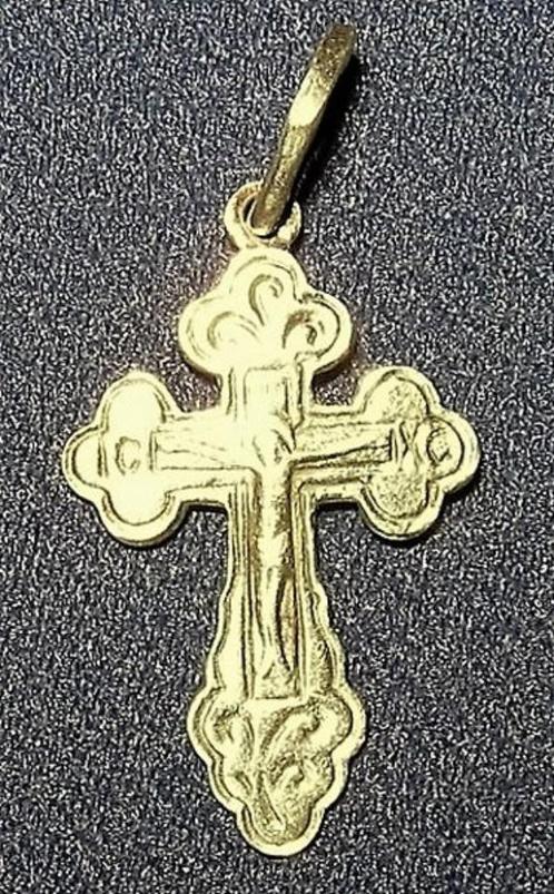 Zilveren kruisje hangertje crucifix (45), Sieraden, Tassen en Uiterlijk, Kettinghangers, Zo goed als nieuw, Zilver, Zilver, Kruis of Symbool