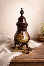 Antieke handbeschilderde kraantjespot, Antiek en Kunst, Antiek | Tin, Ophalen of Verzenden