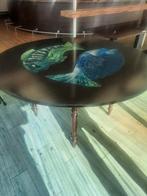 grote ronde eettafel met vissen motief in het blad, Ophalen, Gebruikt, Rond, Vijf personen of meer