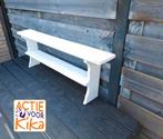 Retro Brocante Keukenrek - Wit Hout, Ophalen of Verzenden, Gebruikt, Hout