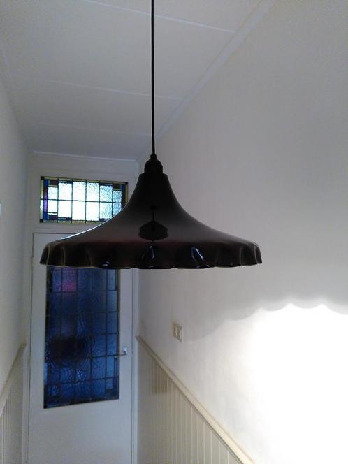 vintage hanglamp Emaille groot, Huis en Inrichting, Lampen | Hanglampen, Gebruikt, Minder dan 50 cm, Metaal, Ophalen of Verzenden