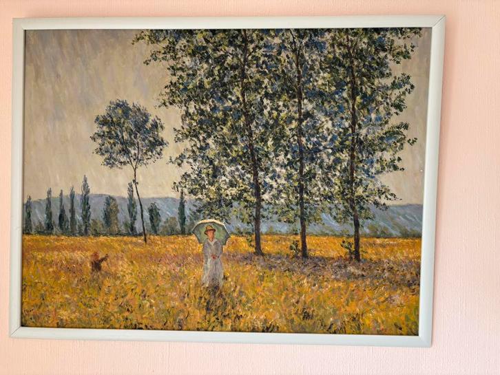 Olieverfschilderij,Monet,Sous les Peupliers, effet de soleil, Antiek en Kunst, Kunst | Litho's en Zeefdrukken, Ophalen