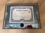 Eminem - TDOSS Death Certificate Shadow Box (SIGNED), Ophalen, Nieuw, Poster, Artwork of Schilderij, Gesigneerd