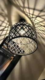 Gevlochten hanglamp lampenkap 40x35, Ophalen of Verzenden, Rond