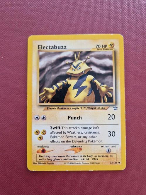 Pokemon Electabuzz Neo genesis kaart, Hobby en Vrije tijd, Verzamelkaartspellen | Pokémon, Zo goed als nieuw, Losse kaart, Ophalen of Verzenden