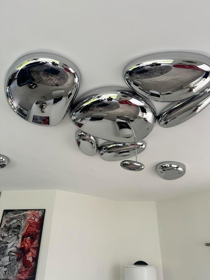 Artemide Skydro Lampen - Uniek Plafondkunst Object, Huis en Inrichting, Lampen | Plafondlampen, Gebruikt, Metaal, Ophalen of Verzenden