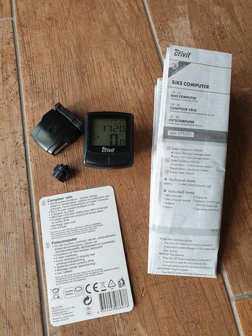 Fietscomputer draadloos van het merk Crivit z.g.a.n., Fietsen en Brommers, Fietsaccessoires | Fietscomputers, Zo goed als nieuw