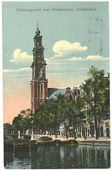 981756 Amsterdam 1926 Prinsengracht Westertoren Gelopen beschikbaar voor biedingen