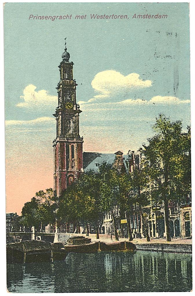 981756 Amsterdam 1926 Prinsengracht Westertoren Gelopen, Verzamelen, Ansichtkaarten | Nederland, Gelopen, Noord-Holland, 1920 tot 1940