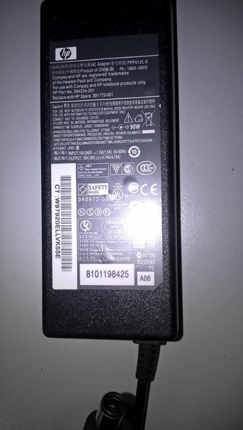 HP - PA19000-8H2 lader center pin, Computers en Software, Laptop-opladers, Gebruikt, Ophalen of Verzenden
