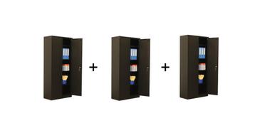 Actieset Archiefkasten magazijnkast nieuw 3 stk. R9005 zwart beschikbaar voor biedingen