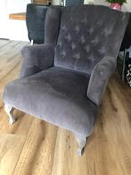 Prachtige grijze oorfauteuil in nieuwstaat, Ophalen, Zo goed als nieuw, Landelijke stijl, Eén