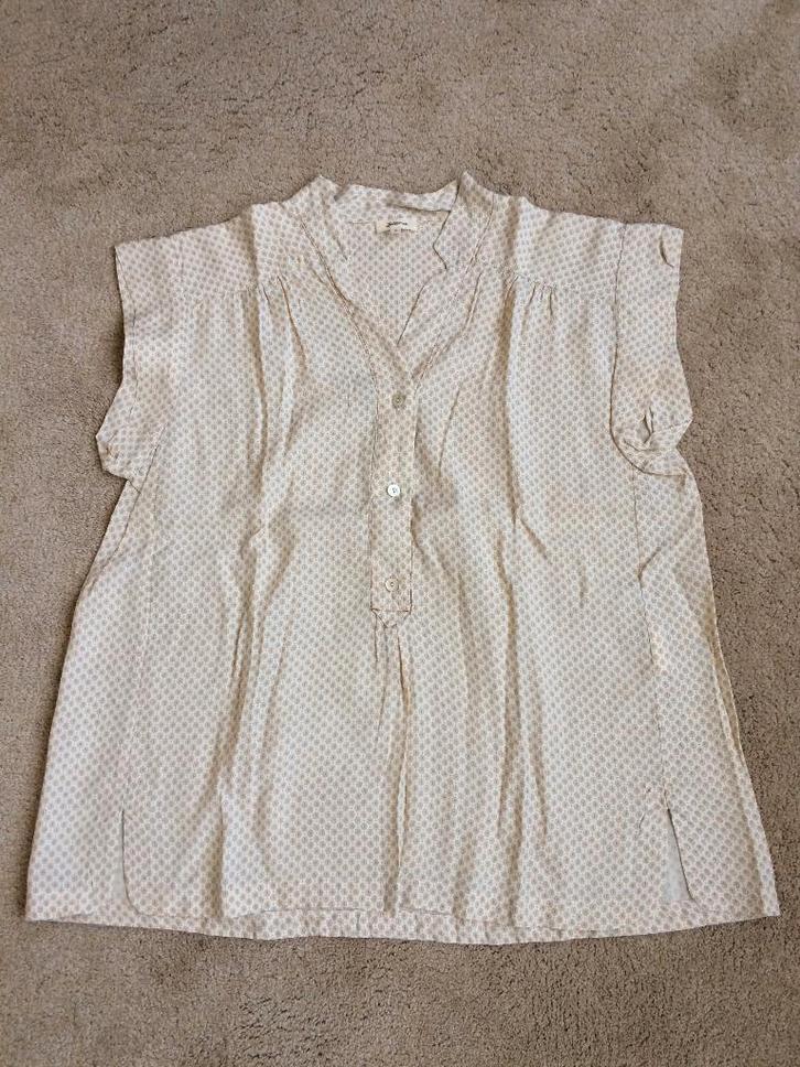 Gele top Bellerose, maat 2, Kleding | Dames, Tops, Zo goed als nieuw, Maat 38/40 (M), Geel, Zonder mouw, Verzenden