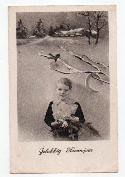 Gelukkig Nieuwjaar, Verzamelen, Ansichtkaarten | Themakaarten, Gelopen, 1940 tot 1960, Feest(dag), Ophalen