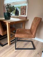 4 Cognac Kleurige Stoelen - Gebruikt, Ophalen, Gebruikt, Bruin, Vier