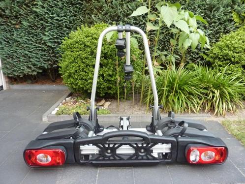Fietsendrager Uebler P21 90 graden kantelbaar, Auto diversen, Fietsendragers, Gebruikt, Trekhaakdrager, 2 fietsen, Brede banden