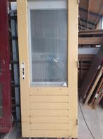 Merbau achterdeur 84.5 br 213.5 hoog, Doe-het-zelf en Verbouw, Ophalen, Zo goed als nieuw, Buitendeur, 200 tot 215 cm