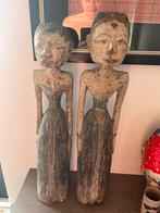 Authentiek Houten Javaans Bruidspaar, Antiek en Kunst, Ophalen of Verzenden