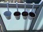 4 small hanging planters, Ophalen, Gebruikt, Minder dan 30 cm, Balkon