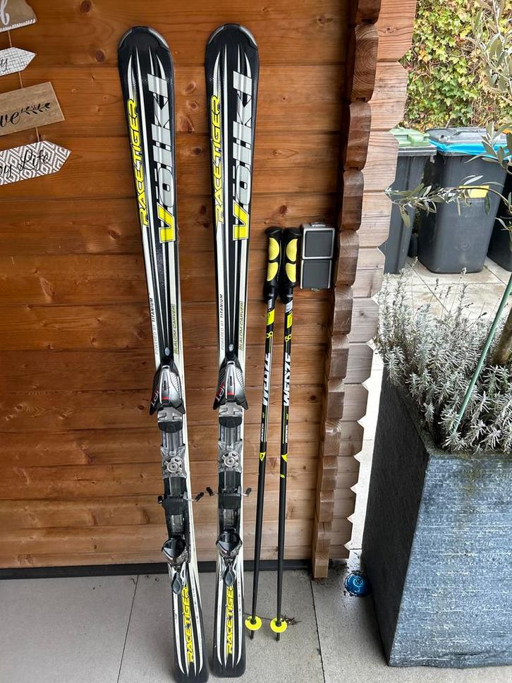 Volkl Race Tiger Ski's 168cm met Stokken, Sport en Fitness, Skiën en Langlaufen, Gebruikt, Ski's, Skiën, Overige merken, Carve