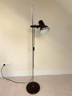 Mid-century bruine staande spotlamp uit de jaren 70, Huis en Inrichting, Lampen | Vloerlampen, Ophalen, Retro Vintage, Zo goed als nieuw