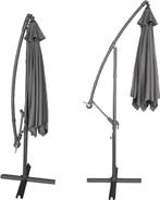 BluMill Zweefparasol Met Voet en Beschermhoes - Ø 300 cm, Tuin en Terras, Parasols, Ophalen, Nieuw, Zweefparasol, 3 tot 4 meter