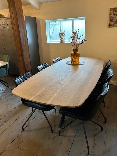 Nieuwe Deens ovale eiken eettafel 220x100cm, Huis en Inrichting, Tafels | Eettafels, Nieuw, 100 tot 150 cm, 200 cm of meer, Ovaal