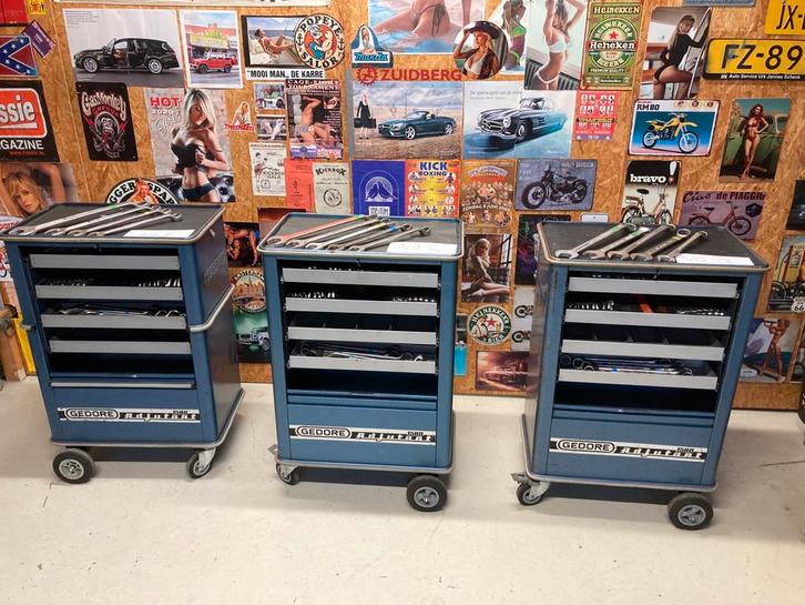 Gedore gereedschapswagens gevuld met gedore in modules, Auto diversen, Autogereedschap, Gebruikt, Ophalen