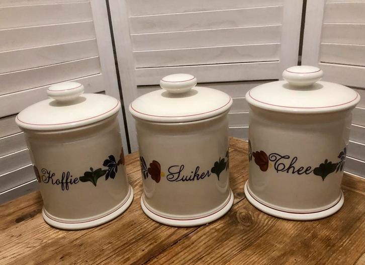 Boerenbont voorraadbussen Koffie, Suiker, Thee, Huis en Inrichting, Keuken | Servies, Zo goed als nieuw, Overige typen, Boerenbont