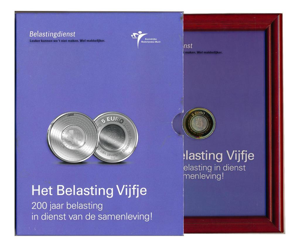 Belastingvijfje met brief (watermerk) Gerrit Zalm - Uniek!, Ophalen of Verzenden
