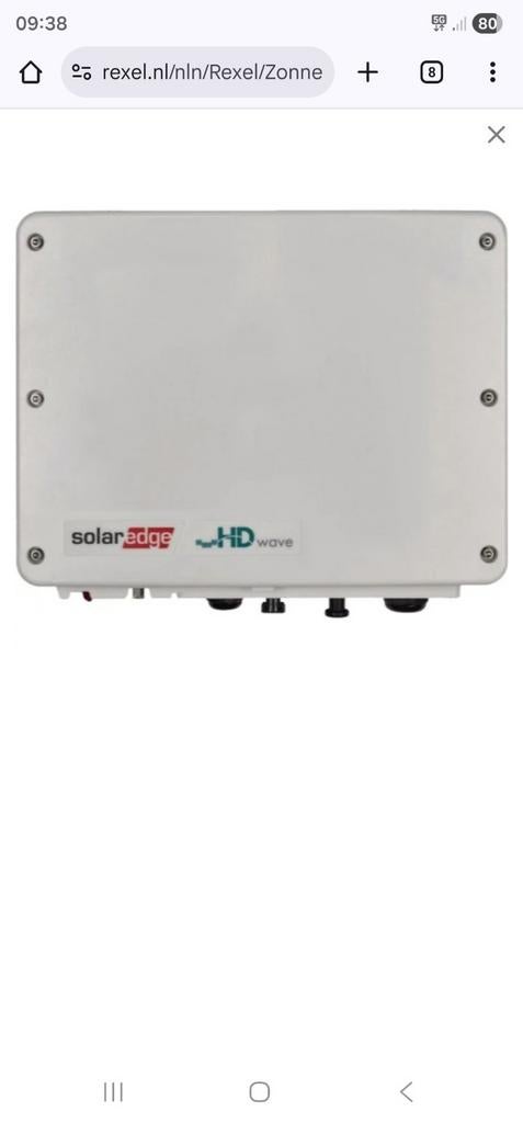 Solaredge SE3500H 1fase home wave Nieuw in doos, Ophalen of Verzenden, Nieuw, Onbekend