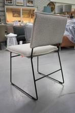 4 x eetkamerstoel Norman Jess Design metaal stof naturel, Ophalen, Overige kleuren, Zo goed als nieuw, Metaal