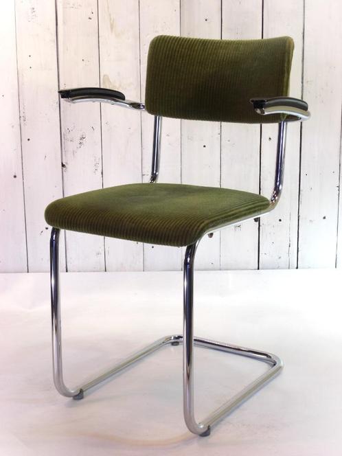 Ahrend buisframe stoel jaren 60, Huis en Inrichting, Stoelen, Gebruikt, Eén, Kunststof, Metaal, Stof, Overige materialen, Overige kleuren