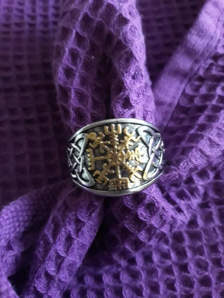 ring viking, Sieraden, Tassen en Uiterlijk, Ringen, Nieuw, Dame of Heer, Kleiner dan 17, Overige kleuren, IJzer of Staal, Ophalen of Verzenden